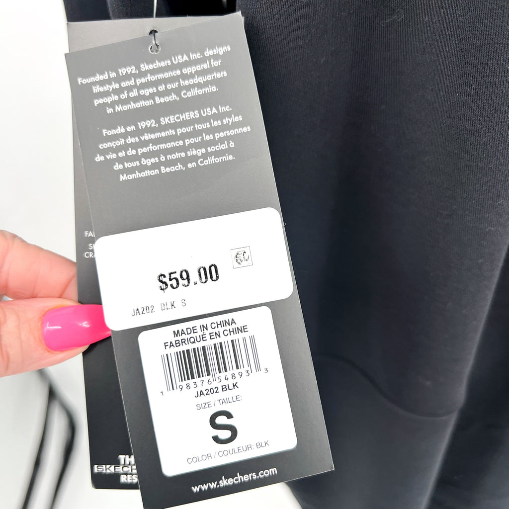 SKECHERS Women's Skechluxe Elevate Restful Hoodigan Jacket Small Black NWT