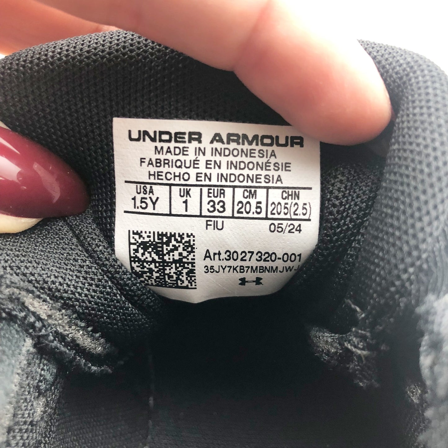 Under Armour Boys Spotlight Fran 4.0 Football Cleats Size 1.5 Black White NWOB