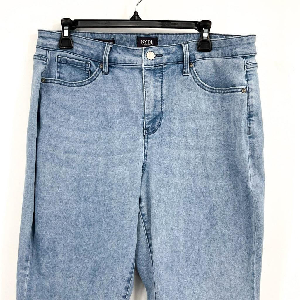 NYDJ Womens Margot Girlfriend Jeans Size 14 PETITE Kingston Blue NWT