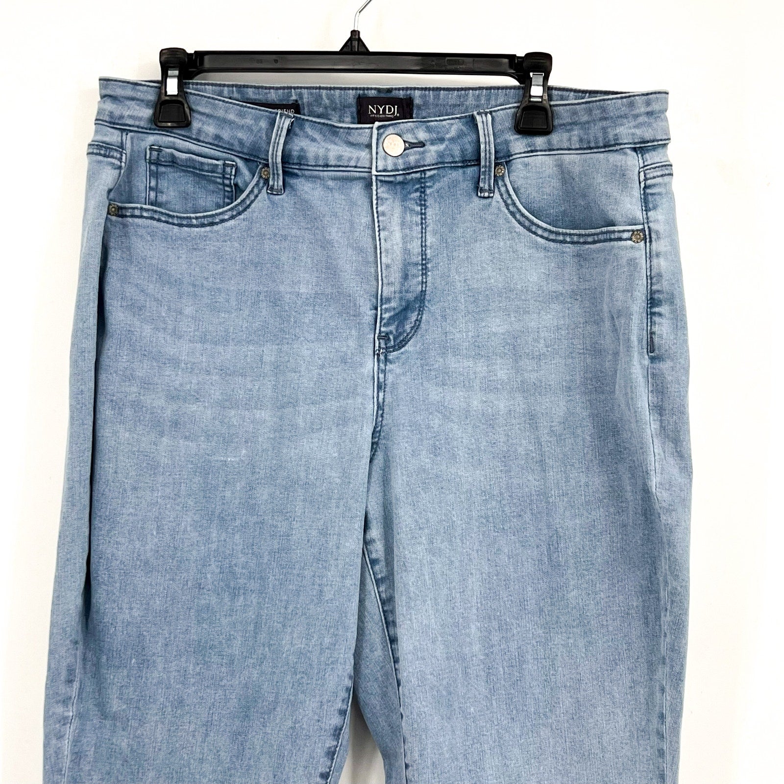 NYDJ Womens Margot Girlfriend Jeans Size 14 PETITE Kingston Blue NWT