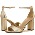 Sam Edelman Womens Robyn Heeled Sandals Size 11 M EU 42 Gold Patent Leather NWOB