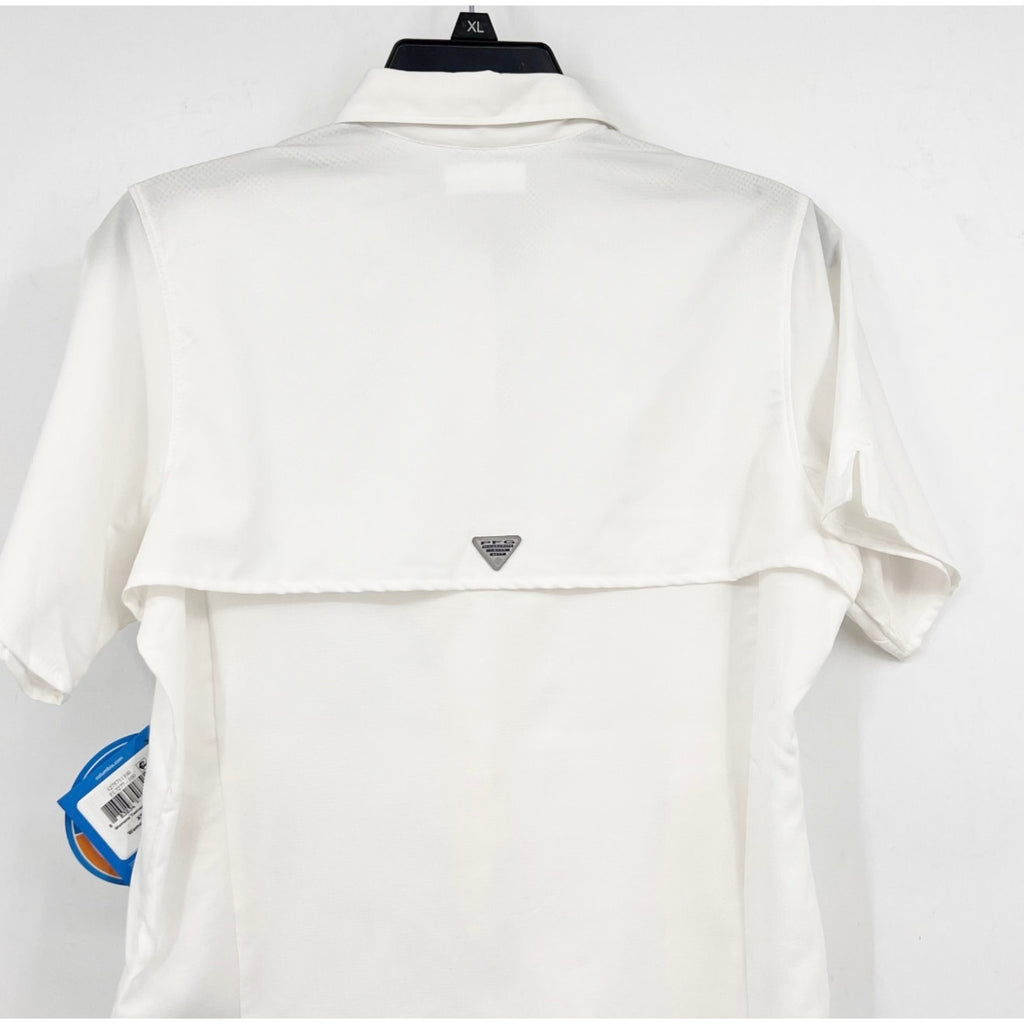 COLUMBIA Women's Tamiami II Short Sleeve Shirt Small White Sun Protection NWT