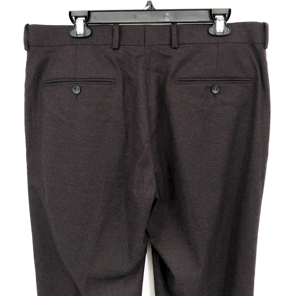 NORDSTROM Men's Trim Fit Trousers Pants 36R Dark Grey Flat Front Stretch NWT