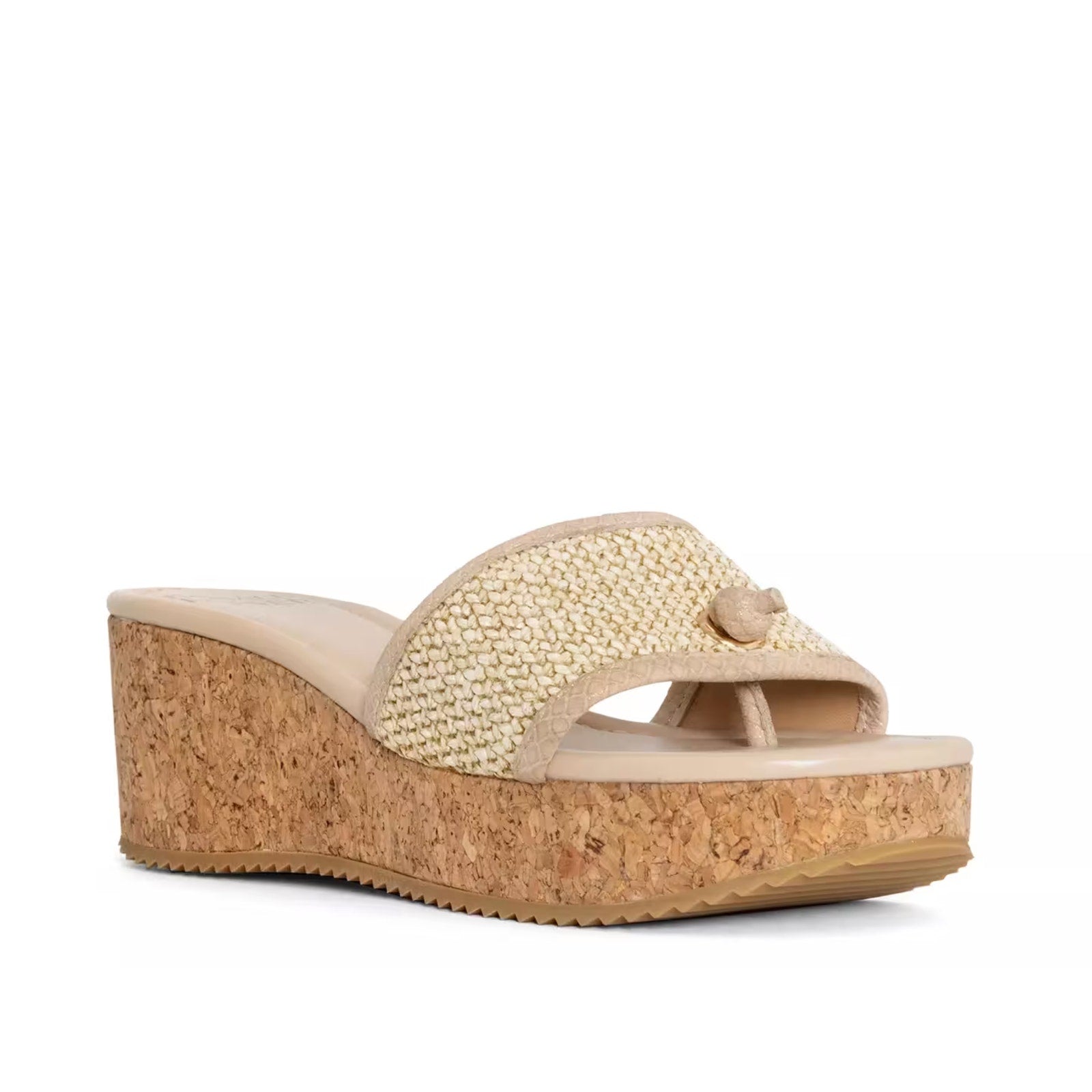 Donald Pliner Womens Silli Wedge Sandal Size 9.5 M Tan Jute NWOB