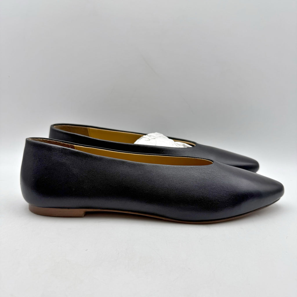 Seychelles Womens American Dreams Ballet Flats US 8 Black Leather NIB