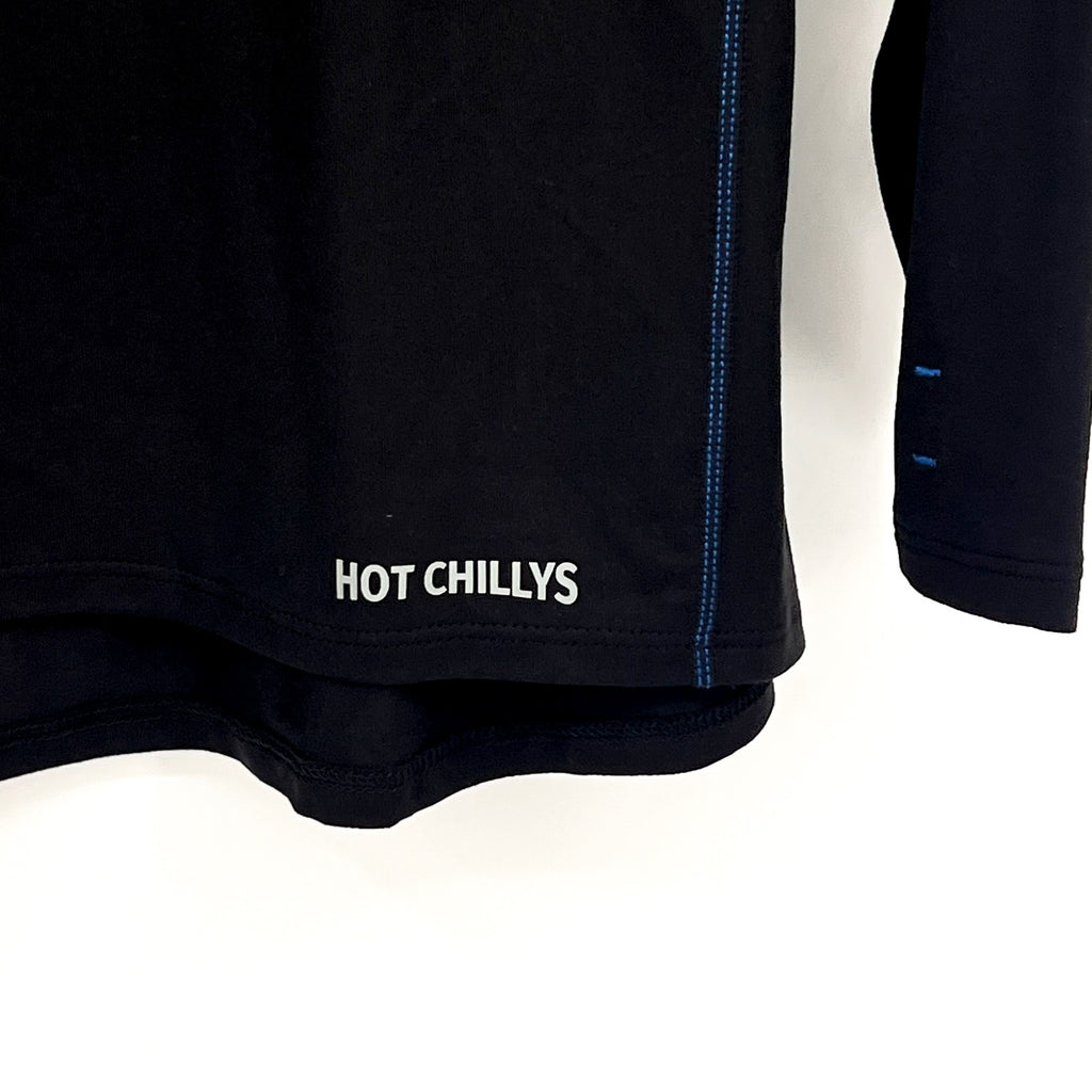 HOT CHILLYS Women's Clima-Tek Crewneck Top XL Black Long Sleeve Base Layer NWT