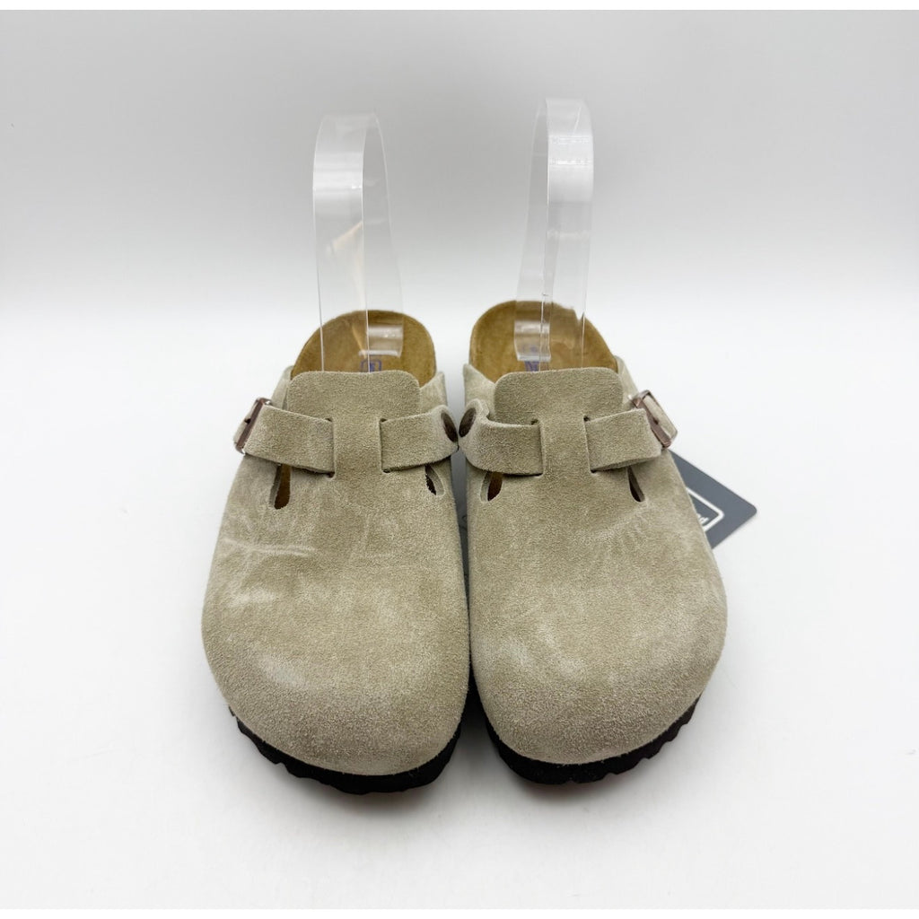 Birkenstock Women's Boston Soft Footbed Clogs EU 35 Taupe Suede NWT