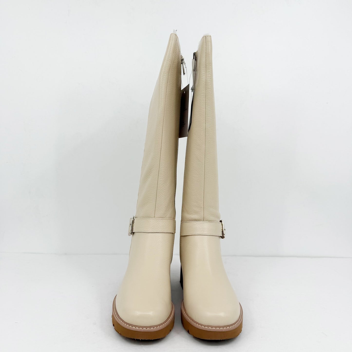 Naturalizer Womens Darry Knee High Boots US 7 Beige Leather Water-Repellent NIB