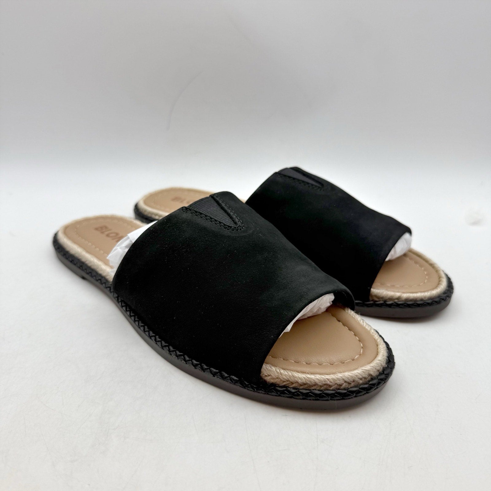 Blondo Womens Emilia Slide Sandals Size 7 Black Waterproof Leather NIB