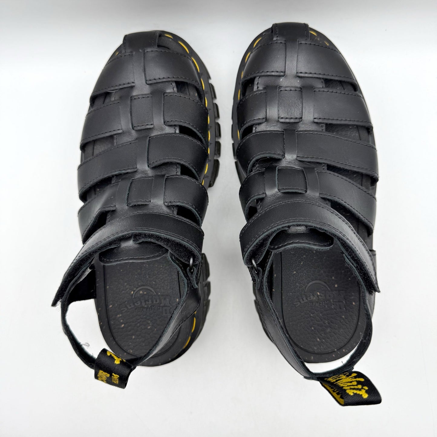 Dr. Martens Womens Ricki Fisherman Platform Sandals EU 38 US 7 Black Leather NIB