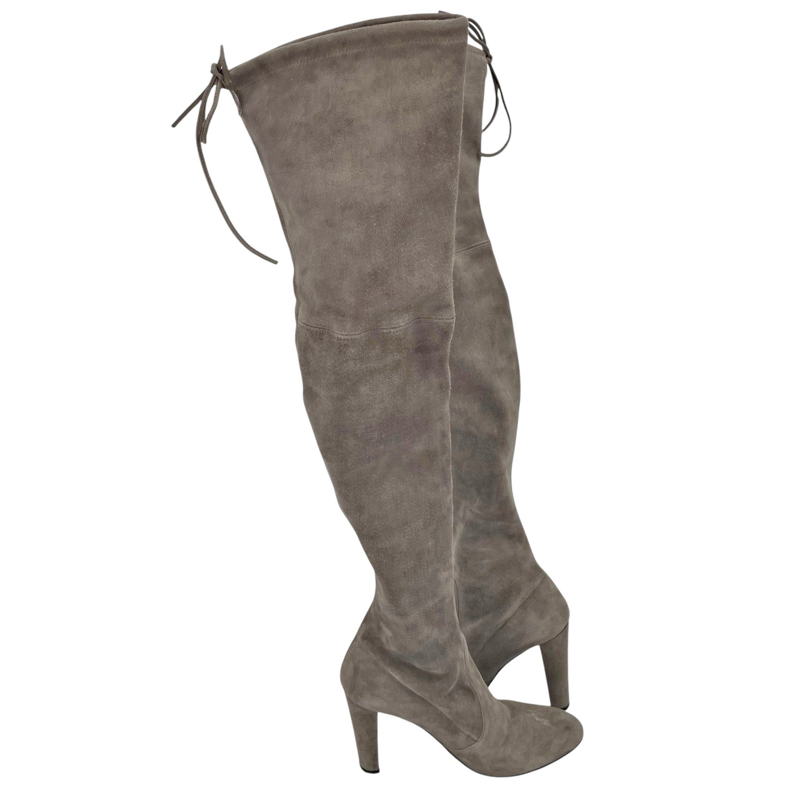 Stuart Weitzman Womens Highland High Heel Over the Knee Boot US 6 Grey Suede GUC