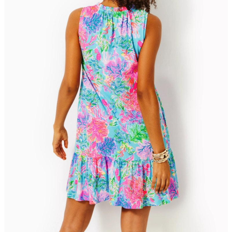 LILLY PULITZER Womens Malone Dress XL Cay to My Heart Blue Celestial Blue NWT