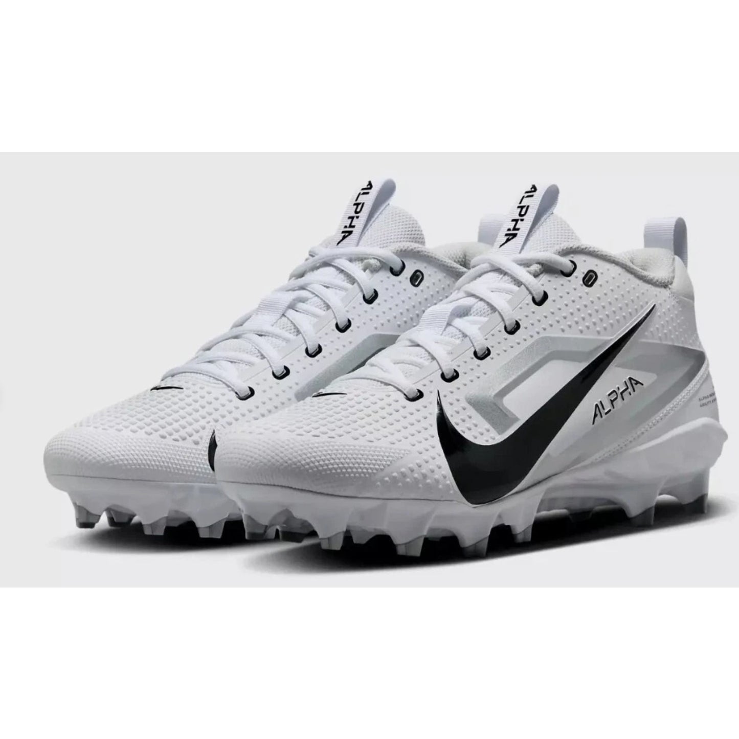 Nike Alpha Menace Mens 4 Varsity Molded Football Cleats 8 White Black NWOB