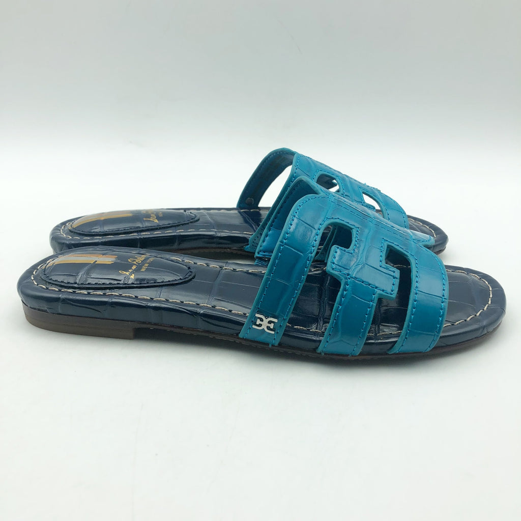 Sam Edelman Girls Bay Slide Sandals US 13 M EU 31 Navy Blue Leather NIB
