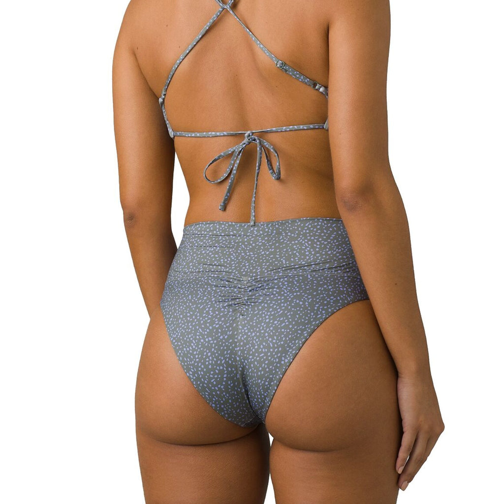 PRANA Women's Aurelia Bikini Bottom XS Pink Tropics Print Floral High Waist NWT