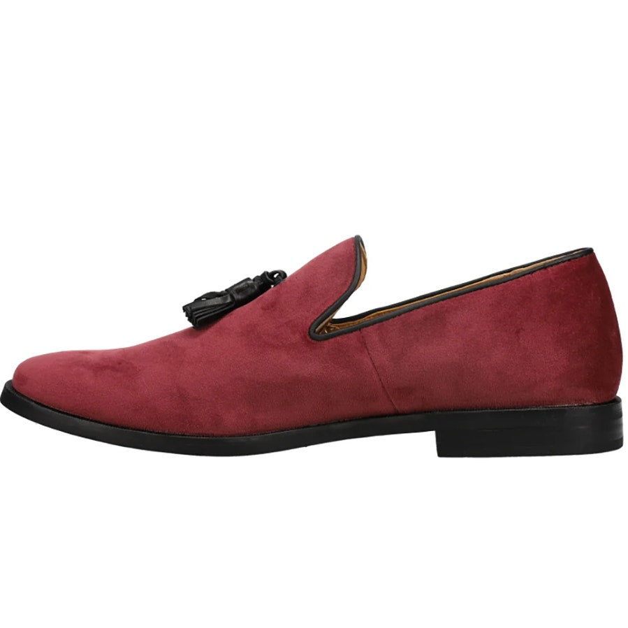 Sperry Mens Gold Exeter Tassel Loafers Size 10 Dark Red Burgundy Suede NWOB