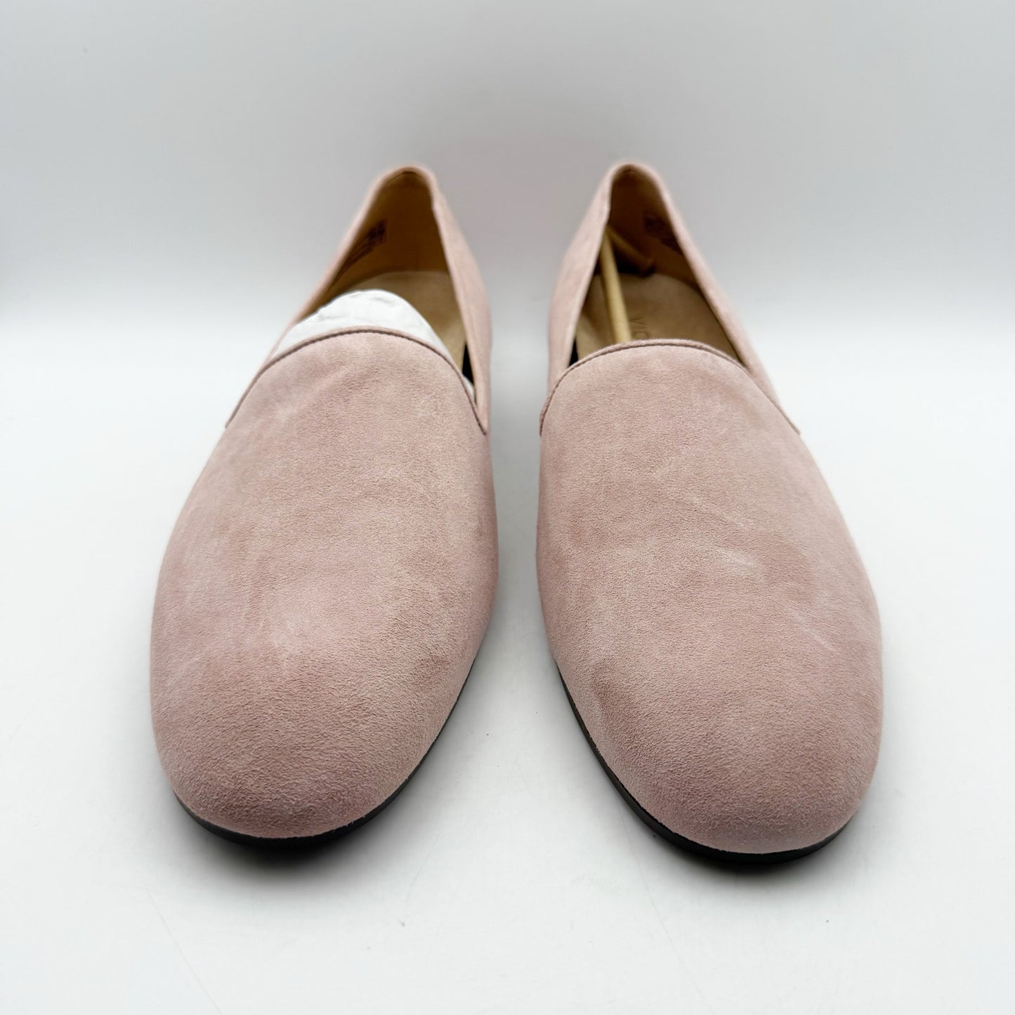 Vionic Womens Willa ll Flat Loafers US 13 EU 45 Pink Suede Slip On NWOB
