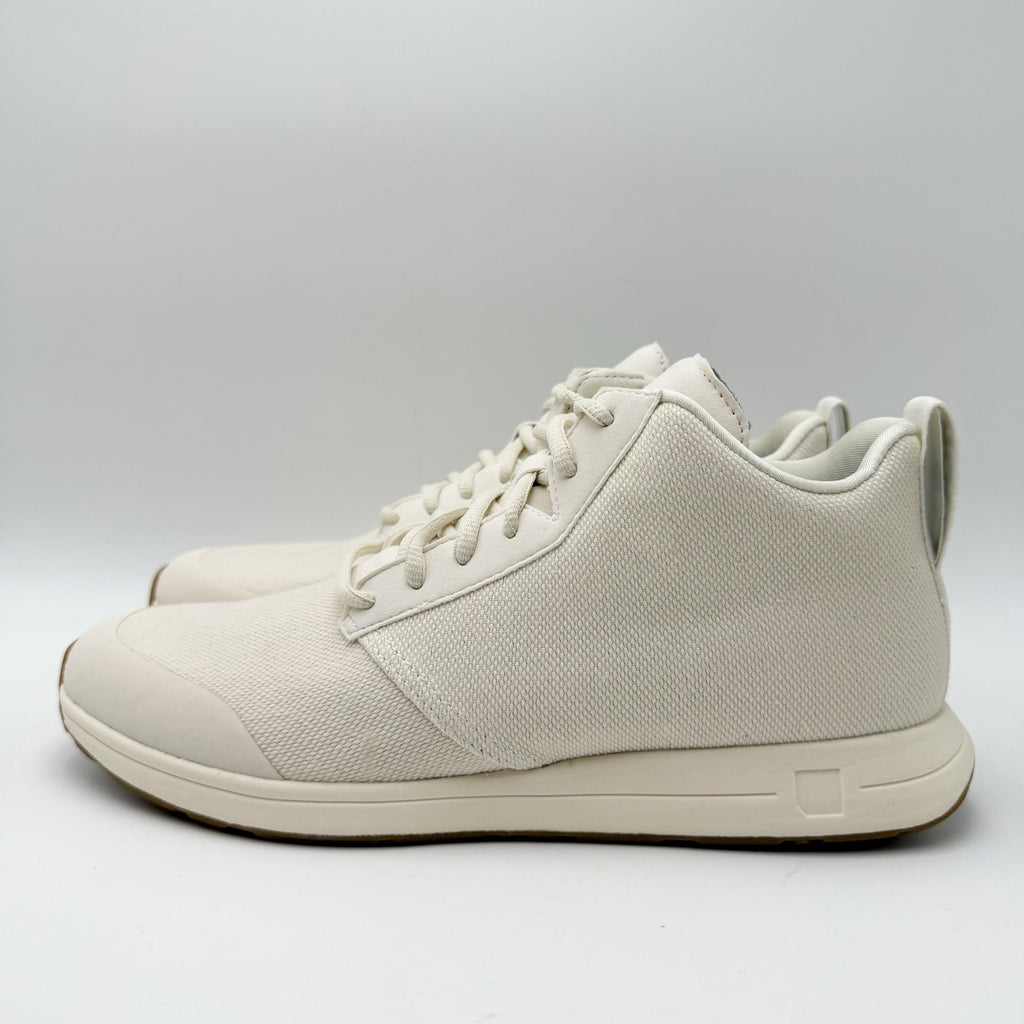 YORK Athletics Mens Henry Mid Trainer Athletic Shoes Size 9 Bone Off-White NIB