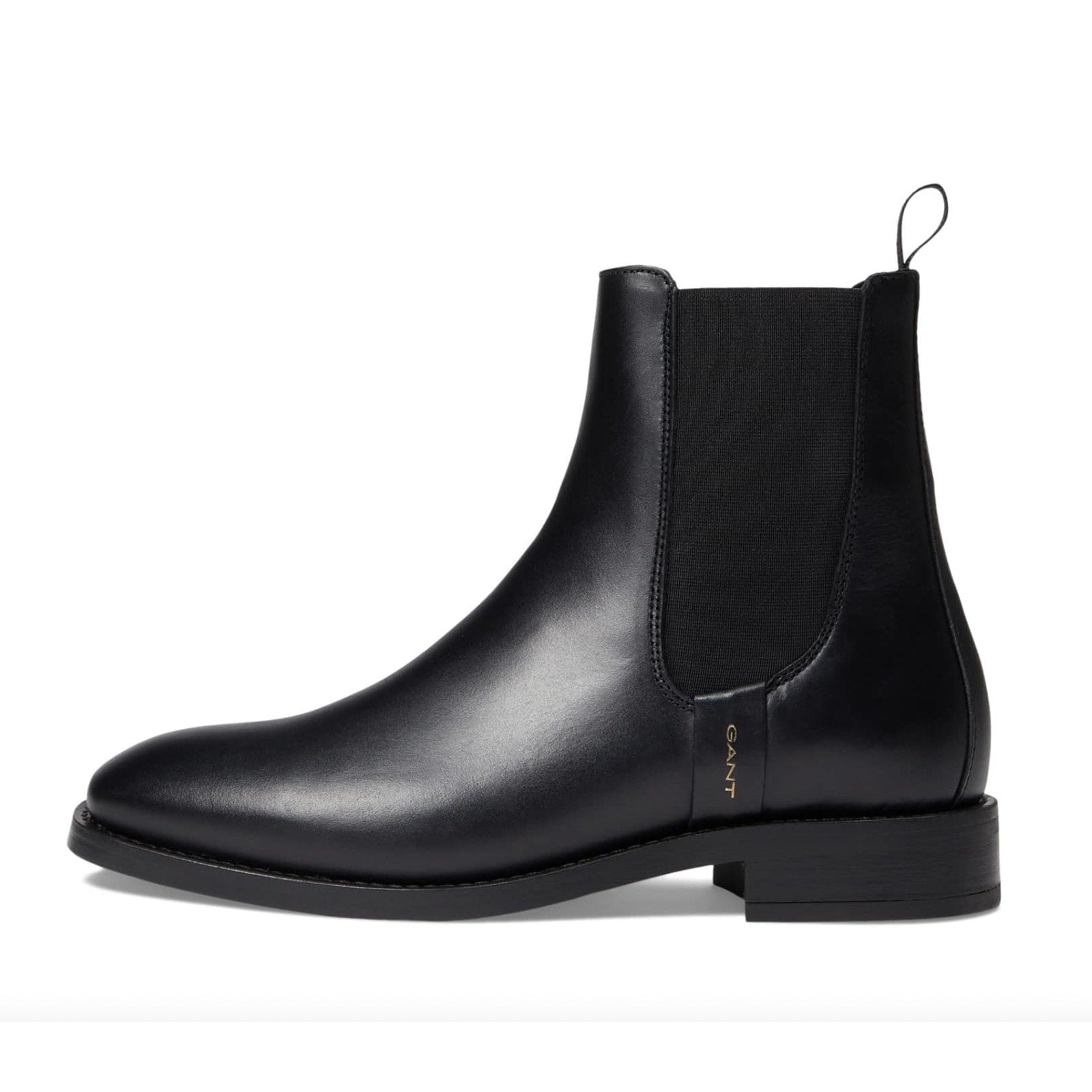 Gant Women's Fayy Chelsea Boots US 7.5 EU 39 Black Leather Pull-On NWOB