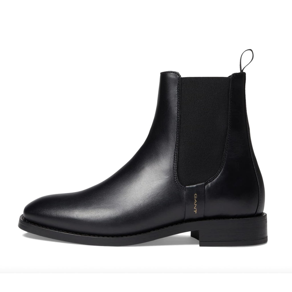 Gant Women's Fayy Chelsea Boots Size 7.5 EU 39 Black Leather Pull-On NWOB