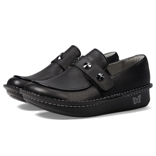 Alegria Womens Ericka Slip On Shoes EU 38 US 8-8.5 Black Leather NIB