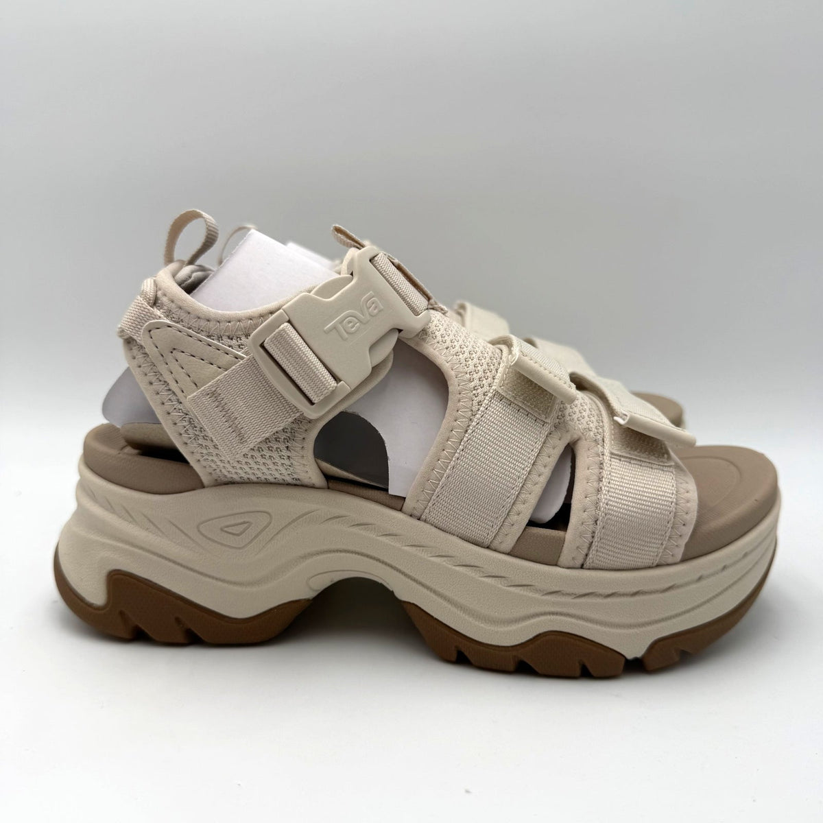 Teva Womens Hurricane Ampsole Gaila Platform Sandals Size 6 Birch Beige NIB