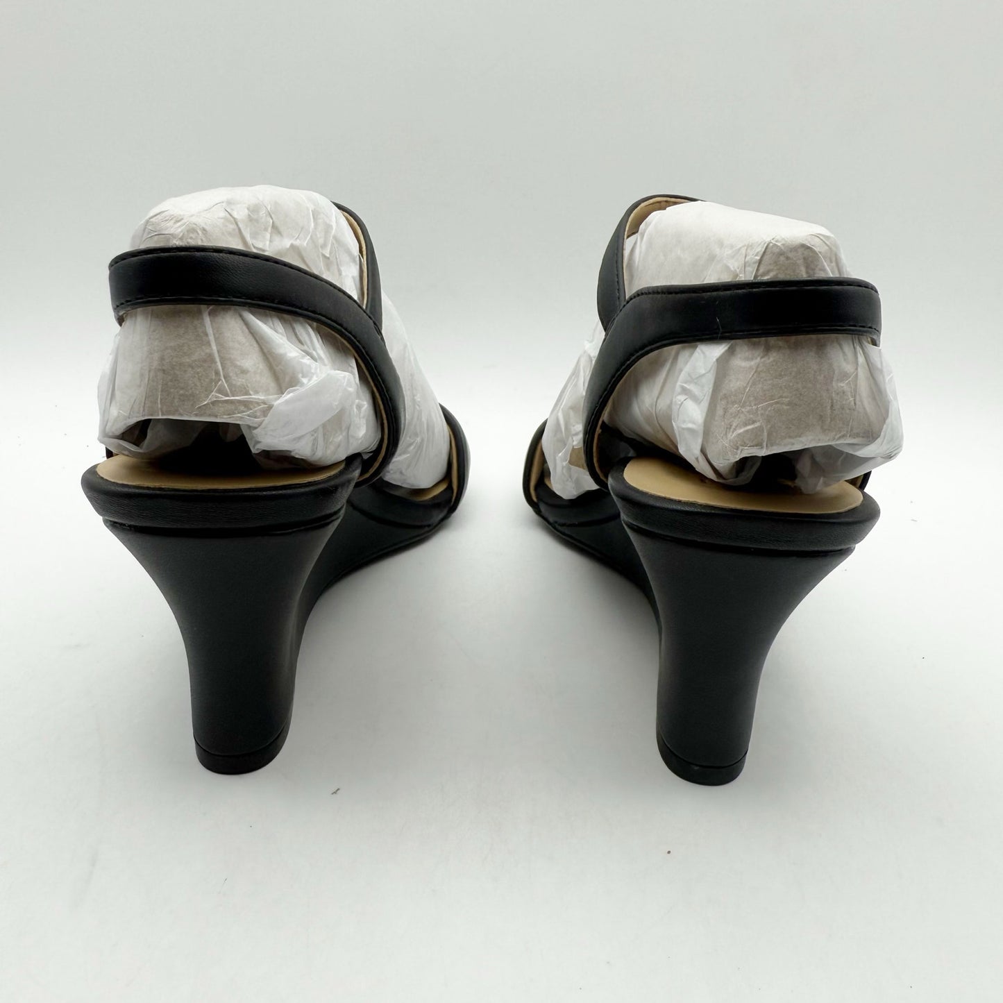 Naturalizer Womens Bristol Wedge Dress Sandals US 6 M EU 36 Black NIB