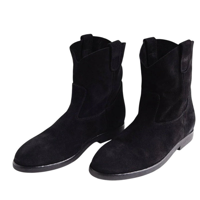 RE/DONE Womens 60s Camarguaise Ankle Boots EU 35 US 5 Black Suede NWOB