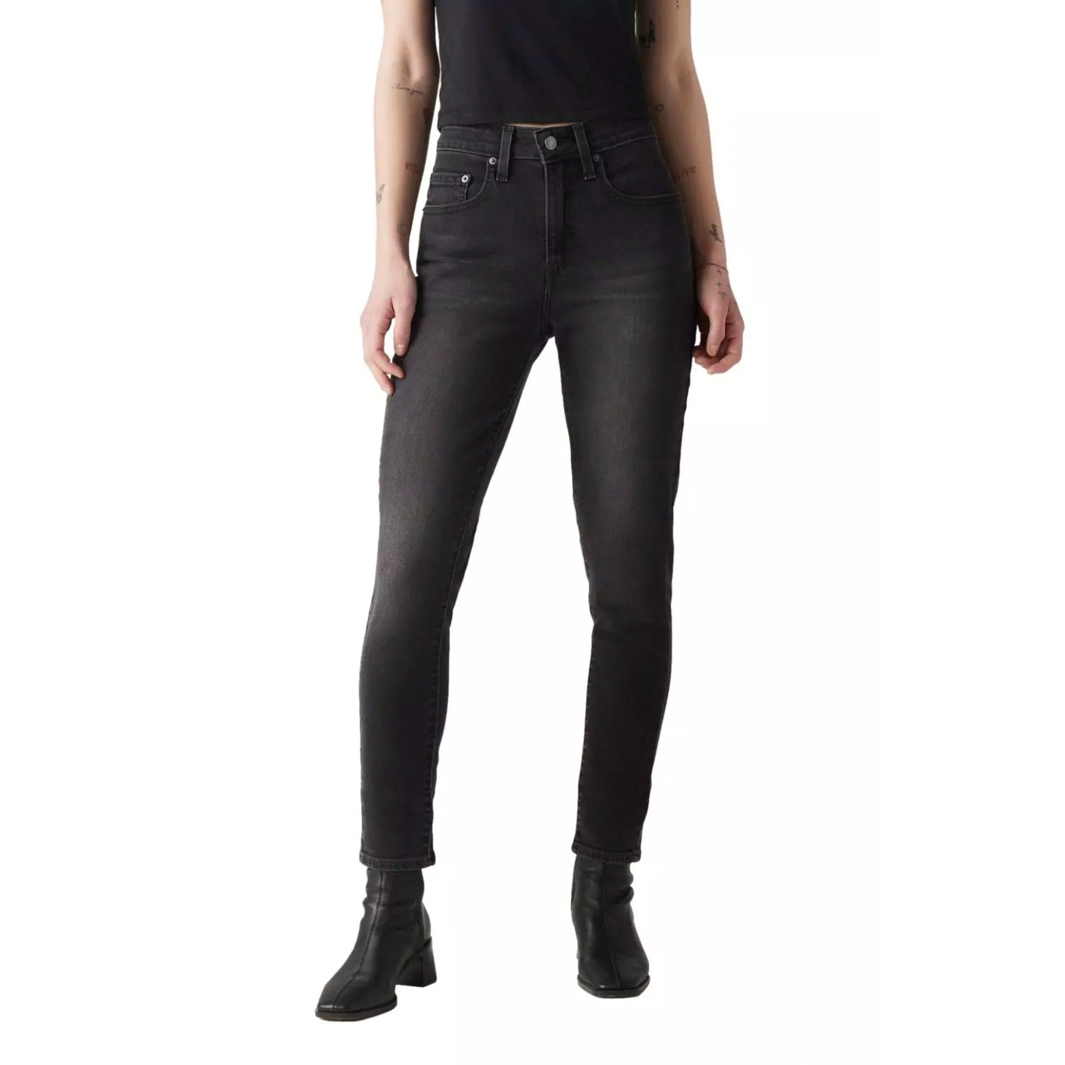 LEVI'S Women's 721 Skinny Jeans 30x30 US 10 Black Urgent Update 18882-0734 NWT
