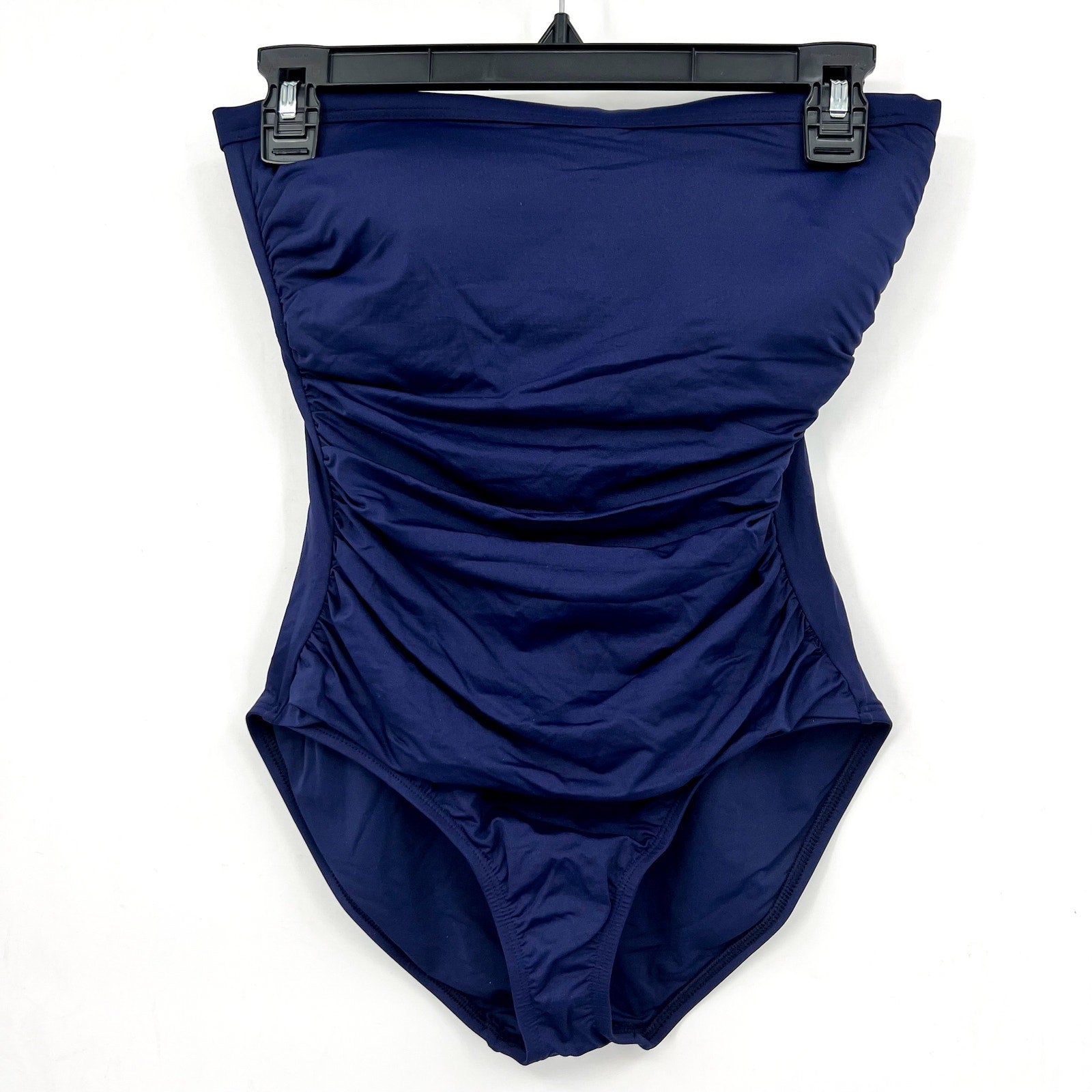 TOMMY BAHAMA Pearl Bandeau One Piece Swimsuit Size 6 Mare Navy Shirred NWT
