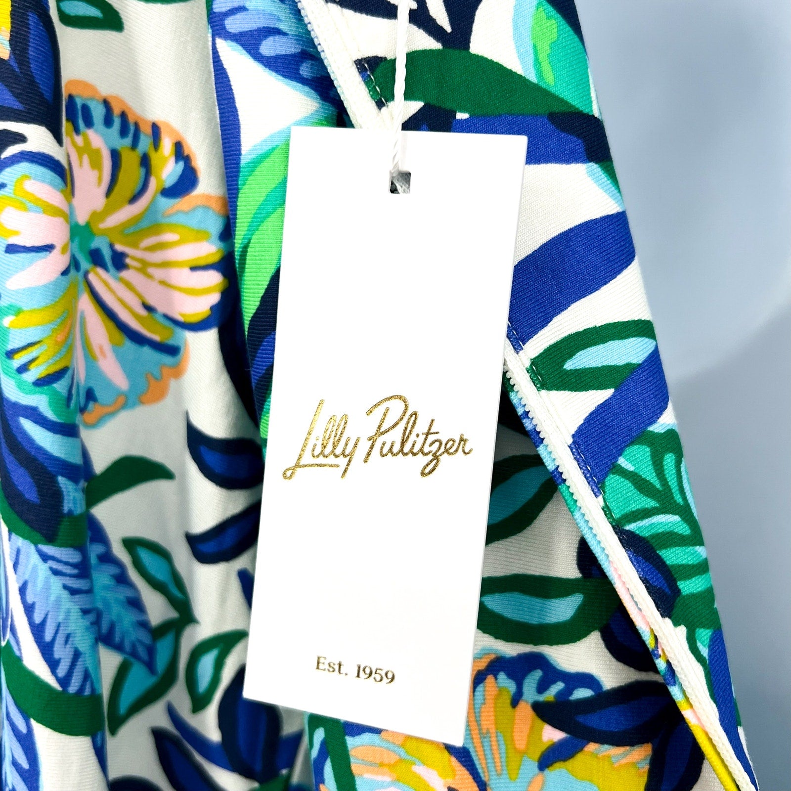 LILLY PULITZER Womens Wexlee Print Dress Size 8 White Green Golden Hour Glam NWT