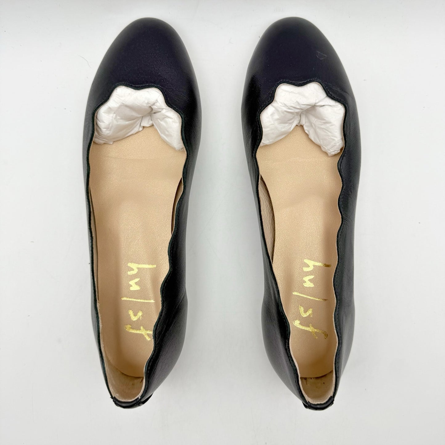 French Sole FS/NY Womens Jigsaw Flats US 5 EU 35.5 Navy Nappa Leather
