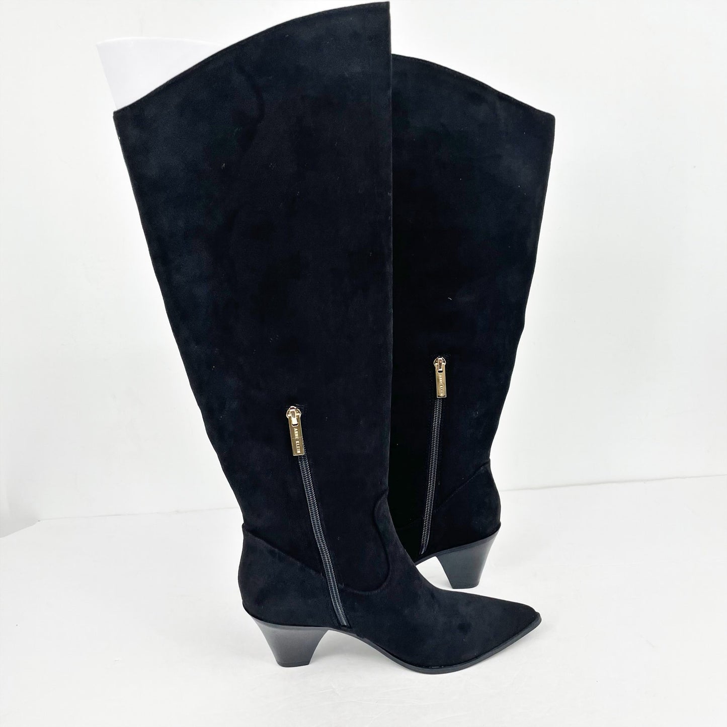 Anne Klein Womens Wei Knee High Boots US 7.5 M EU 38 Black NIB