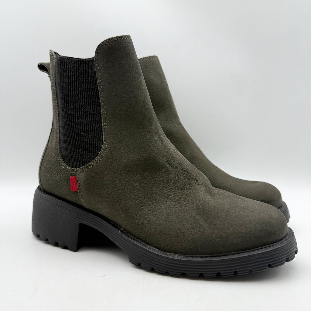 Marc Joseph New York Womens Columbia ST Ankle Booties US 6 Green Leather NWOB