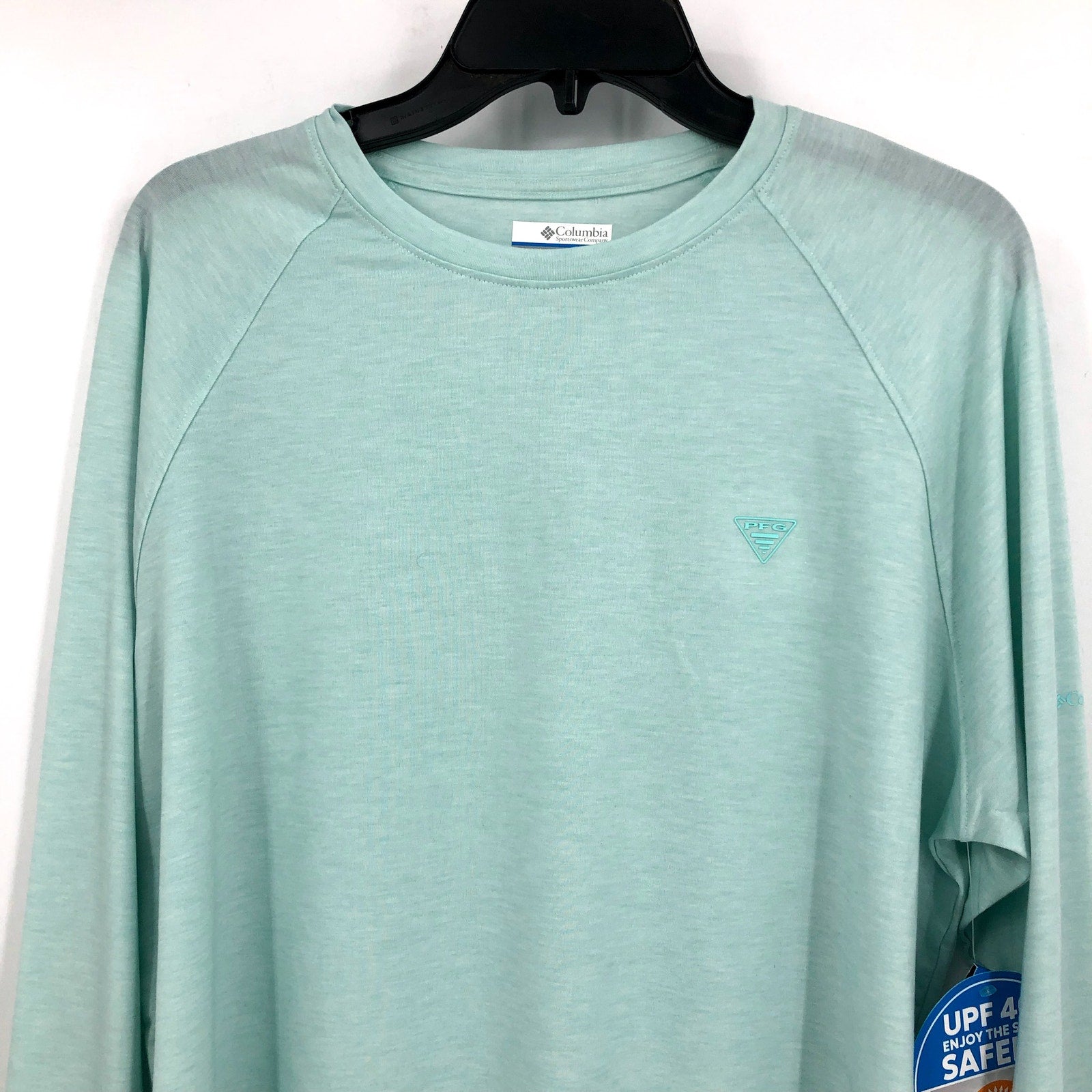 Columbia Womens PFG Uncharted Knit Long Sleeve T-Shirt XXL Glacier Blue UPF NWT