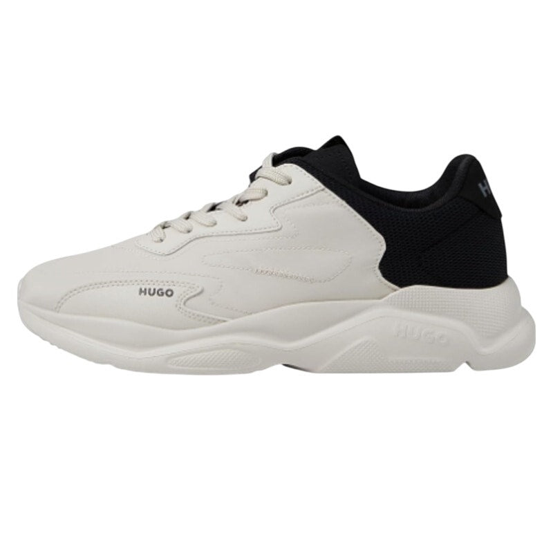 HUGO Mens Leon Casual Sneakers Size 12 EU 45 Light Grey White Hugo Boss NIB