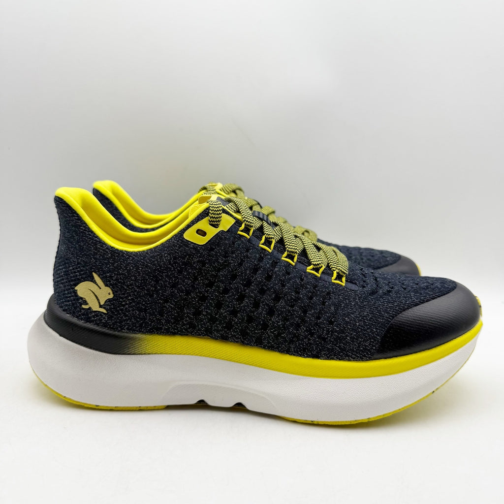 Rabbit Womens Dream Chaser Athletic Shoes Size 7.5 Black Yellow Running NIB
