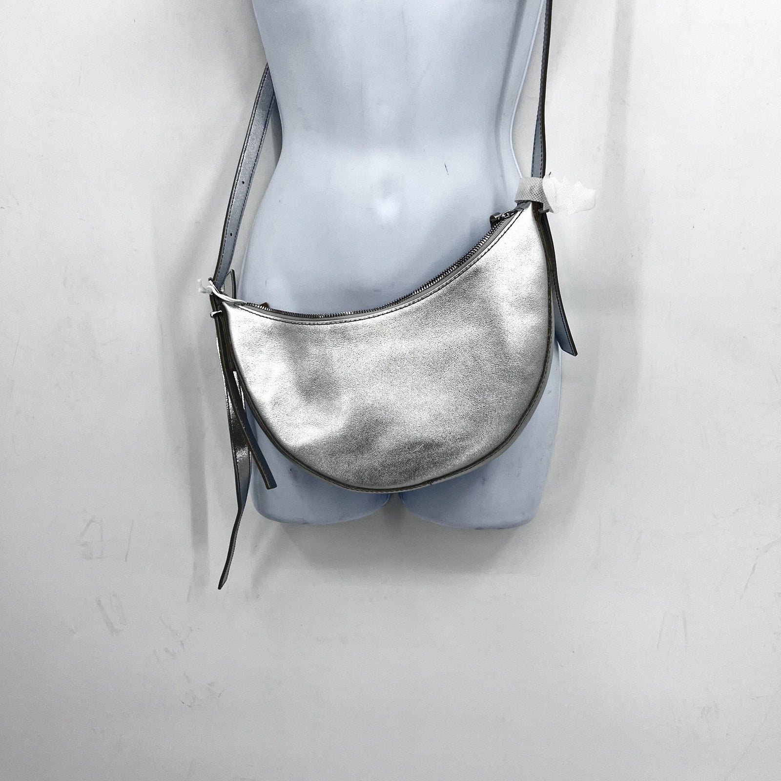 MADEWELL Essential Convertible Top Handle Crossbody Mini Bag Silver NP326 NWT