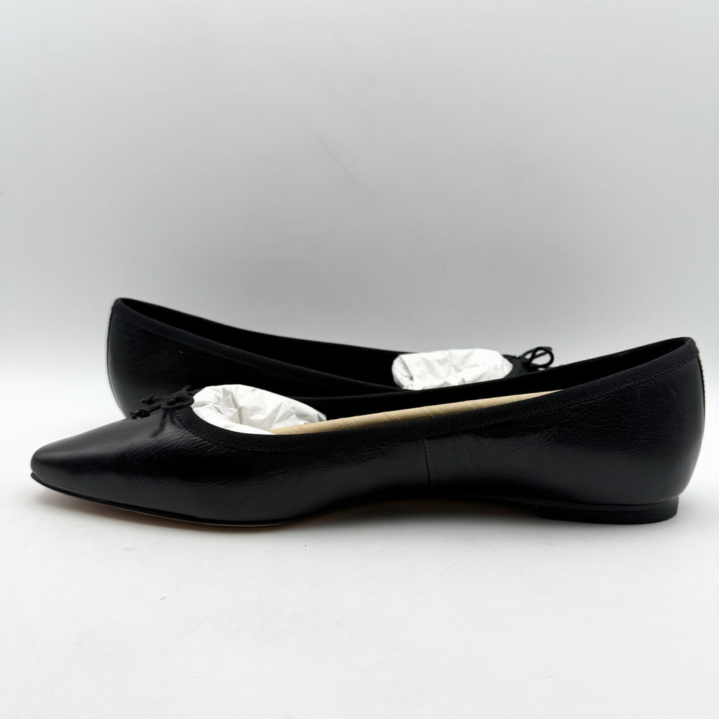 Veronica Beard Womens Catherine Ballet Flats US 9.5 M Black Leather NIB