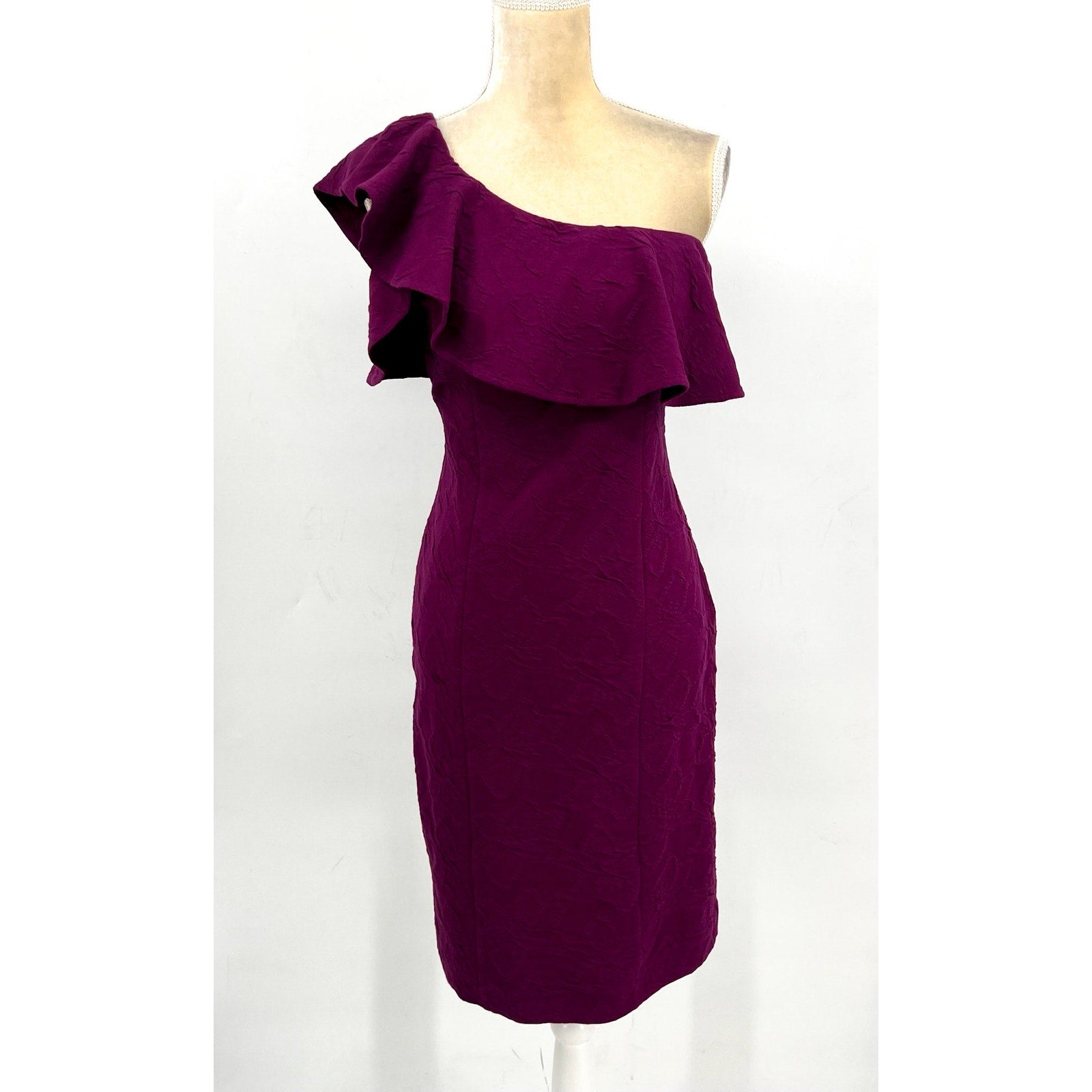 LILLY PULITZER Bordeaux One Shoulder Dress Size 6 Purple Cherry Jacquard NWT