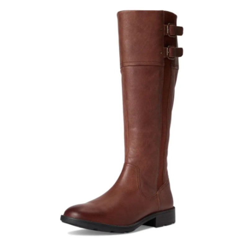 Clarks Womens Adalynn Hope Knee High Boots Size 8.5 M Tan Leather NIB