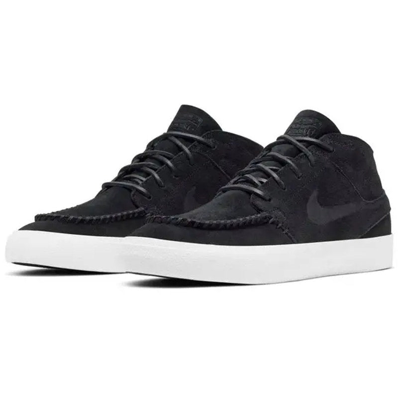 Nike Big Kids Zoom Stefan Janoski Mid SB Sneakers Size 5.5 Black Leather NWOB