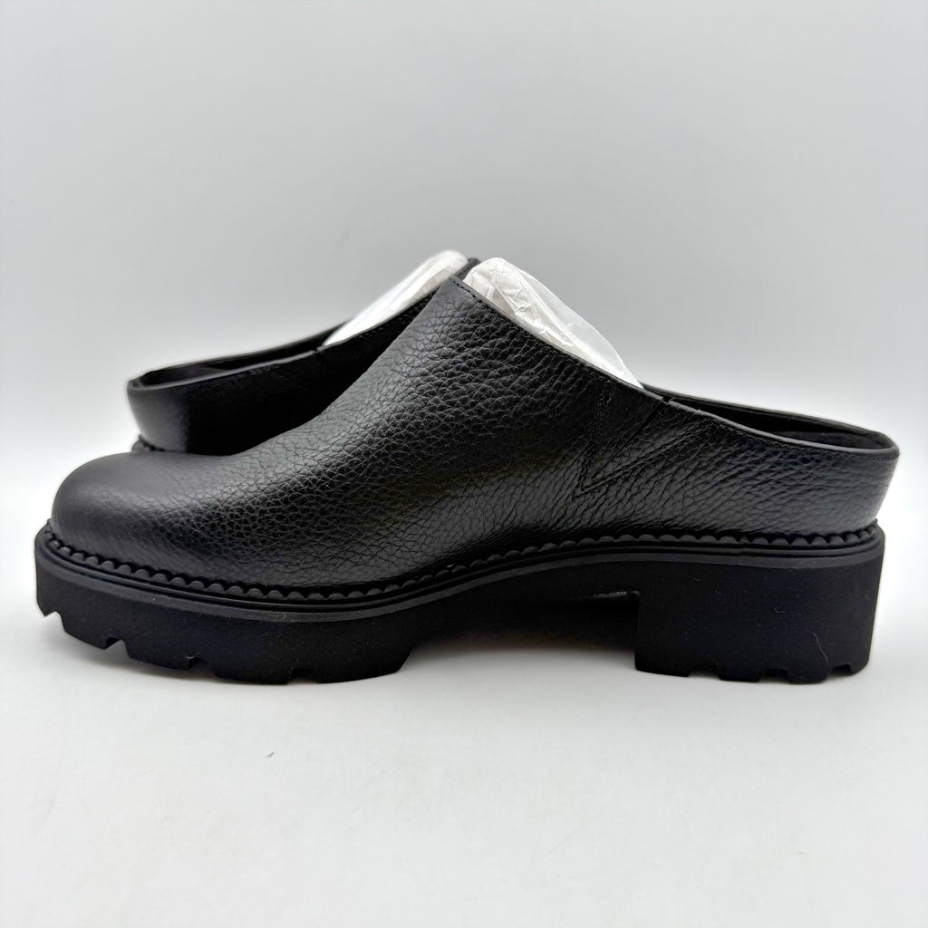 Vionic Womens Fairfax Clogs US 11M EU 42 Black Leather Slip On NIB