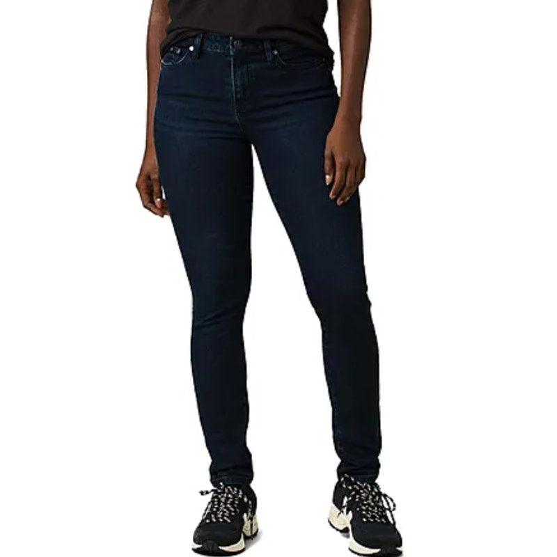PRANA Women's Sienna Jeans Size 12 Deep Blue Mid Rise Skinny Stretch NWT