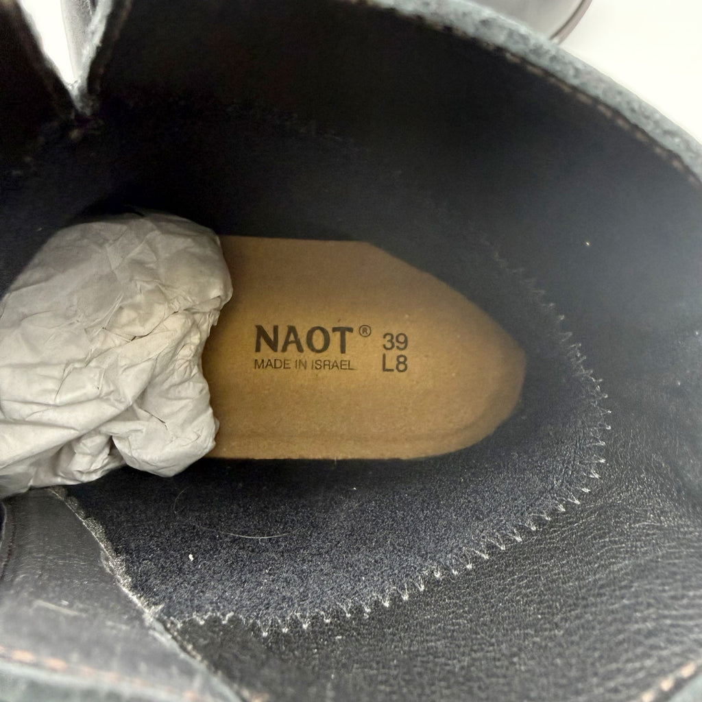Naot Womens Ethic Ankle Boots EU 39 US 8 Black Leather NWOB