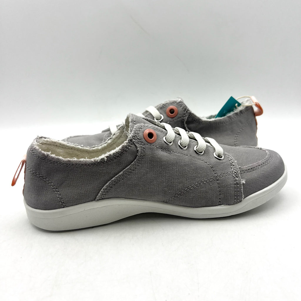 Vionic Womens Beach Pismo Sneakers US 5M EU 35 Gray Cotton Canvas Casual NIB