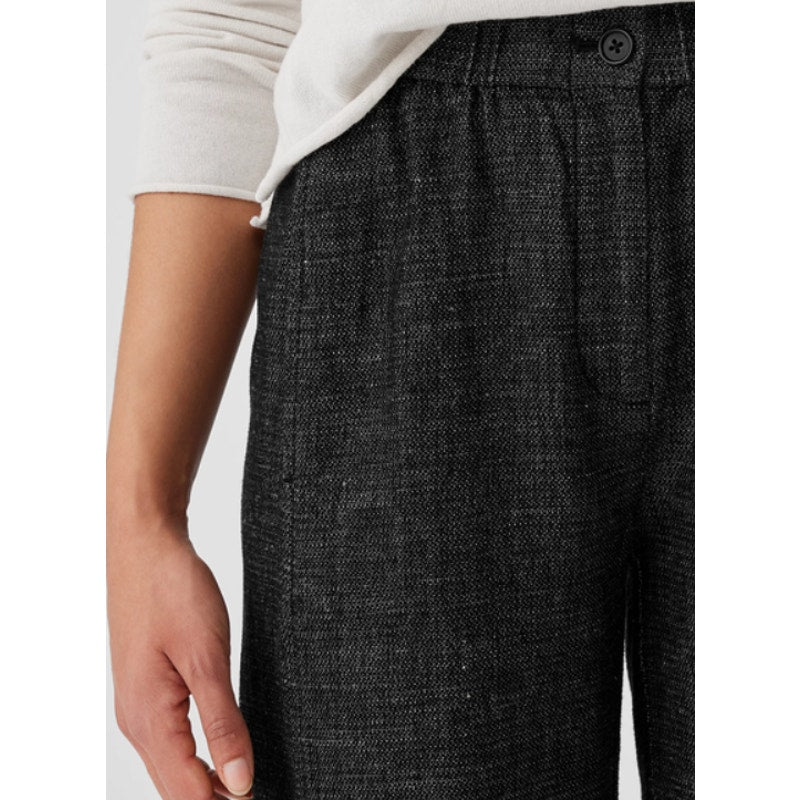 EILEEN FISHER Women's Tweedy Hemp Wide Leg Pants Small Petite Blue Denim NWT
