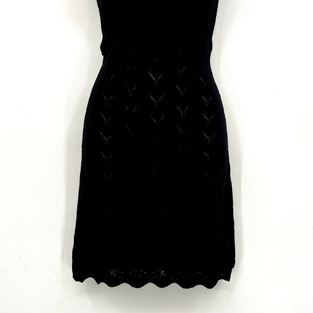 L*SPACE Women's Saffron Cover-Up Dress Small Medium Black Knit Cut Out NWT