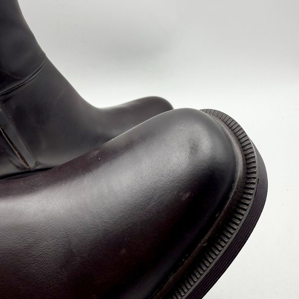 Franco Sarto Womens Kyra Heeled Boots US 9 Black Leather NWOB