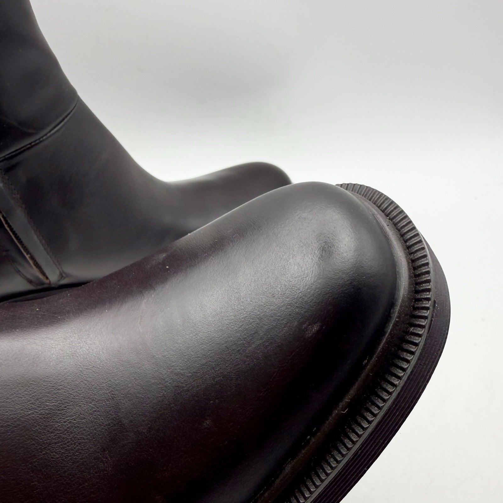 Franco Sarto Womens Kyra Heeled Boots US 9 Black Leather NWOB